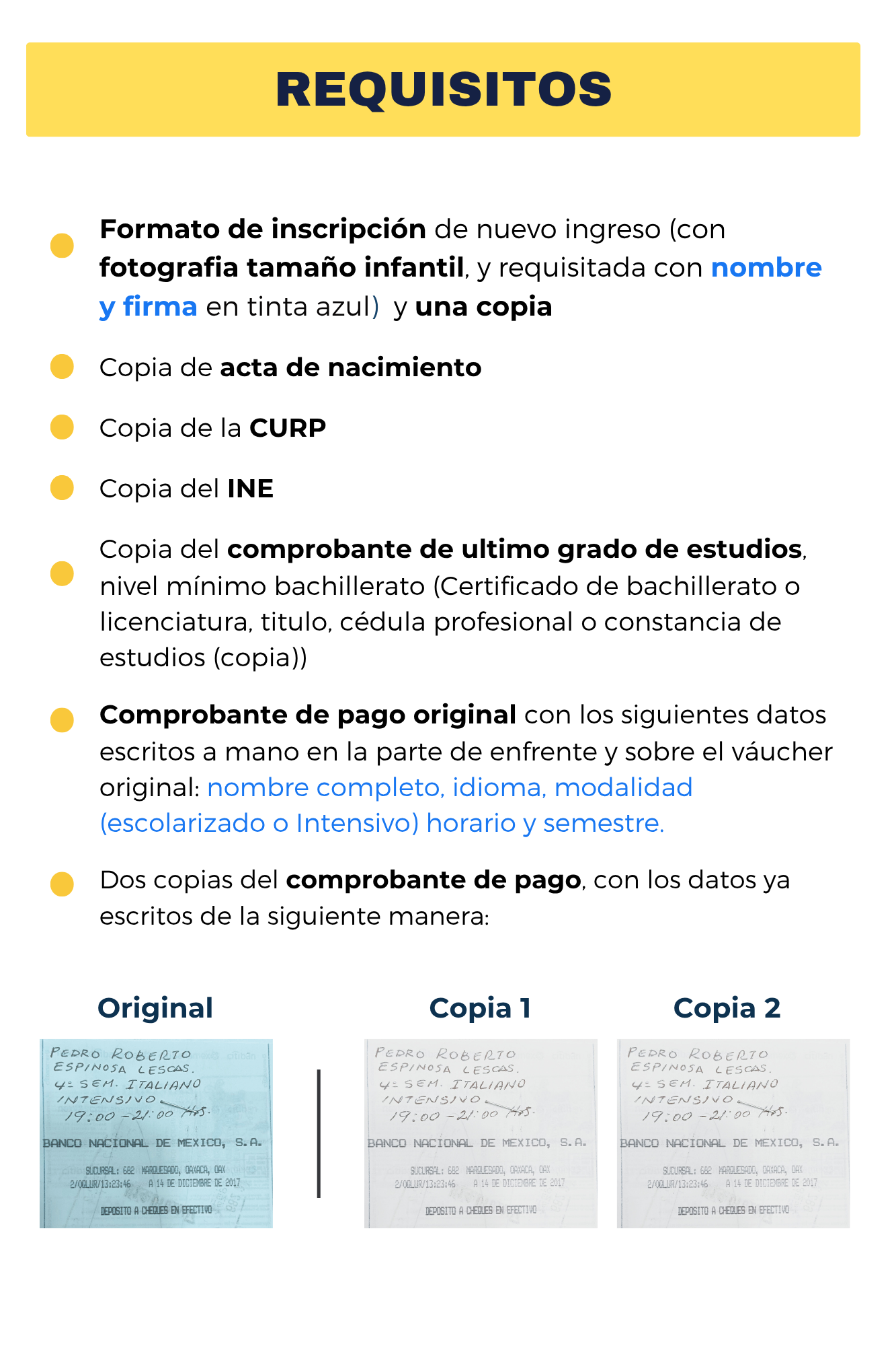 requisitos